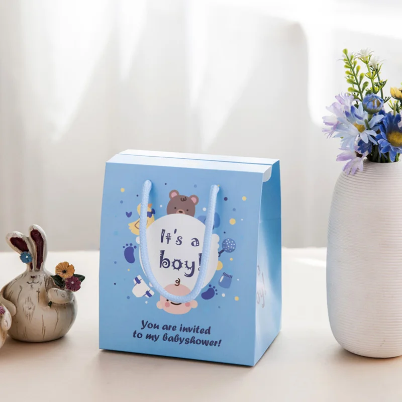 3 шт./партия милая розовая синяя сумка для угощений мальчиков и девочек дня