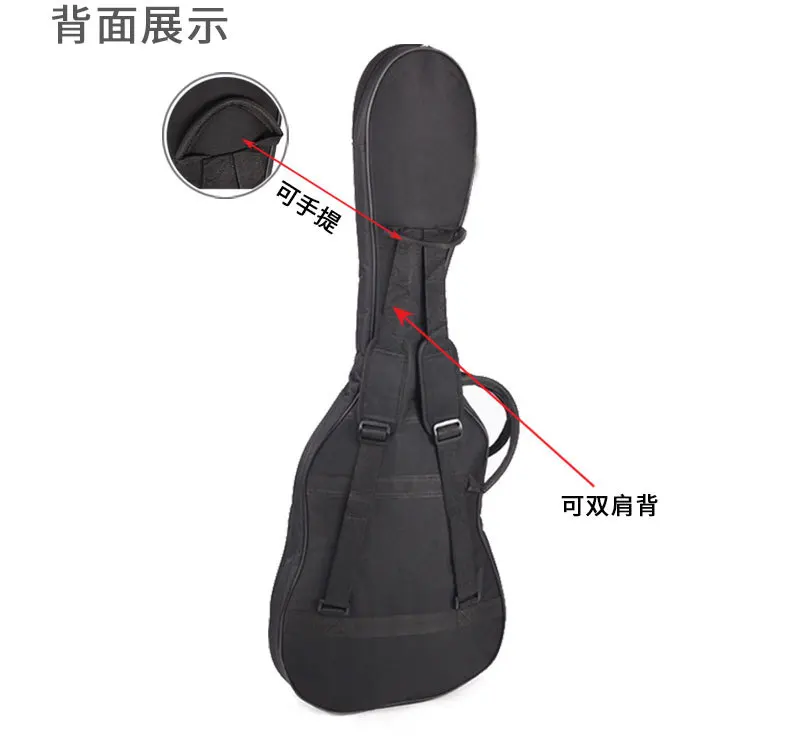 Jinchuan dianyuansu ji ta bao двойной задний толстый Оксфордский тканевый чехол для электрогитары рюкзак с напечатанными словами напрямую от производителя Sel