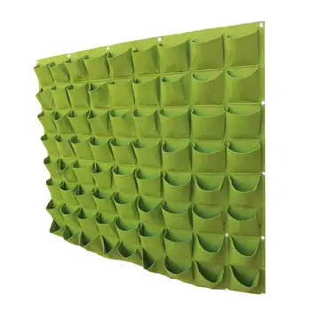 

1M Wall Hanging Planting Bags 72 Pockets Green Grow Bag Planter Vertical Garden Vegetable Living Bonsai Bag Flower Home Supply