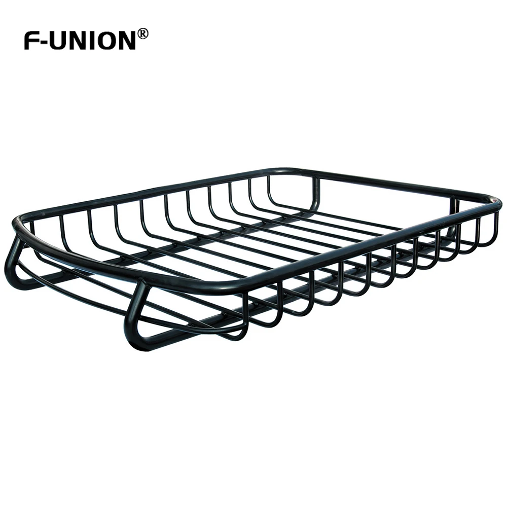 

Roof Rack Box Heavy Duty Roof Mounted Cargo Basket Rack L51in X W40in Autobox Roof Top Luggage Carrier With Wind Fairing