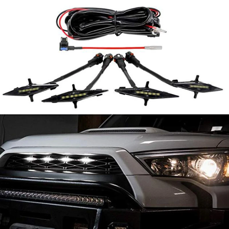 4 шт. светодиодные янтарные огни для Toyota 4runner TRD Pro- решетка, включая SR5, TRD внедорожный, ограниченный, TRD Pro