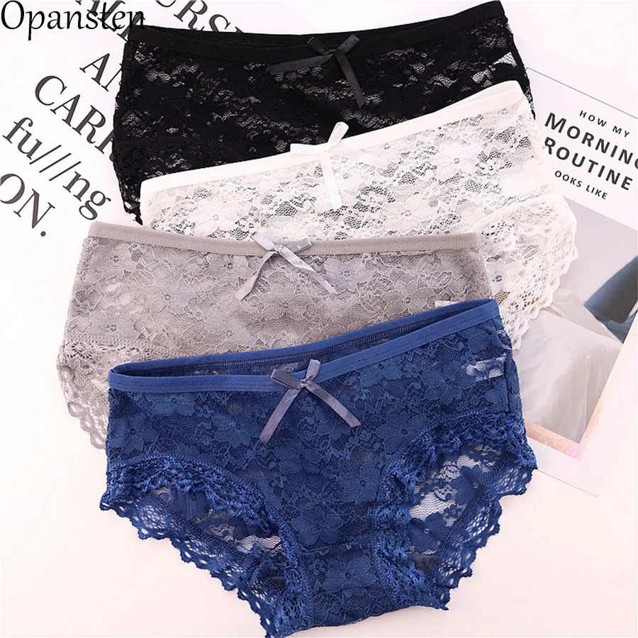 Women's Plus Size Lace Underwear Panties, Seamless Sexy Lingerie Briefs for Women & Girls image 3