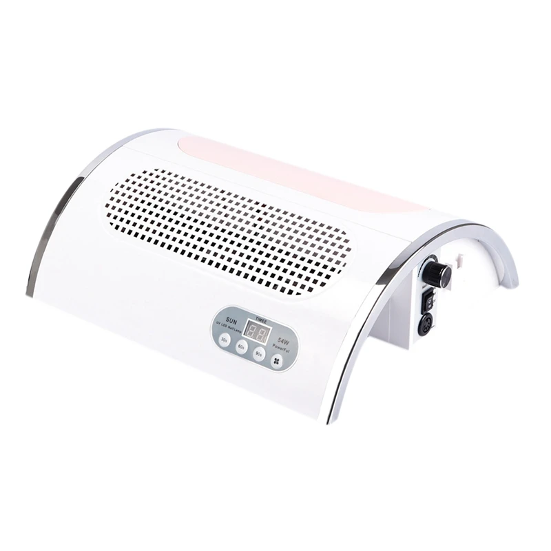 

54W Nail Led Uv Lamp Vacuum Cleaner Suction Dust Collector 25000Rpm Drill Machine Pedicure Remover Polisher Tools 4 in 1 Nail Ar