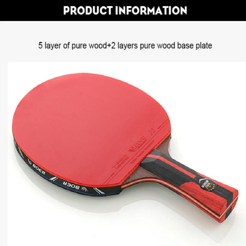 1PCS Professional 6 Star Ping Pong Racket Table Tennis Bat Blade Carbon Ping Pong Bat 7-Ply Paddle Table Tennis Pingpong Traing