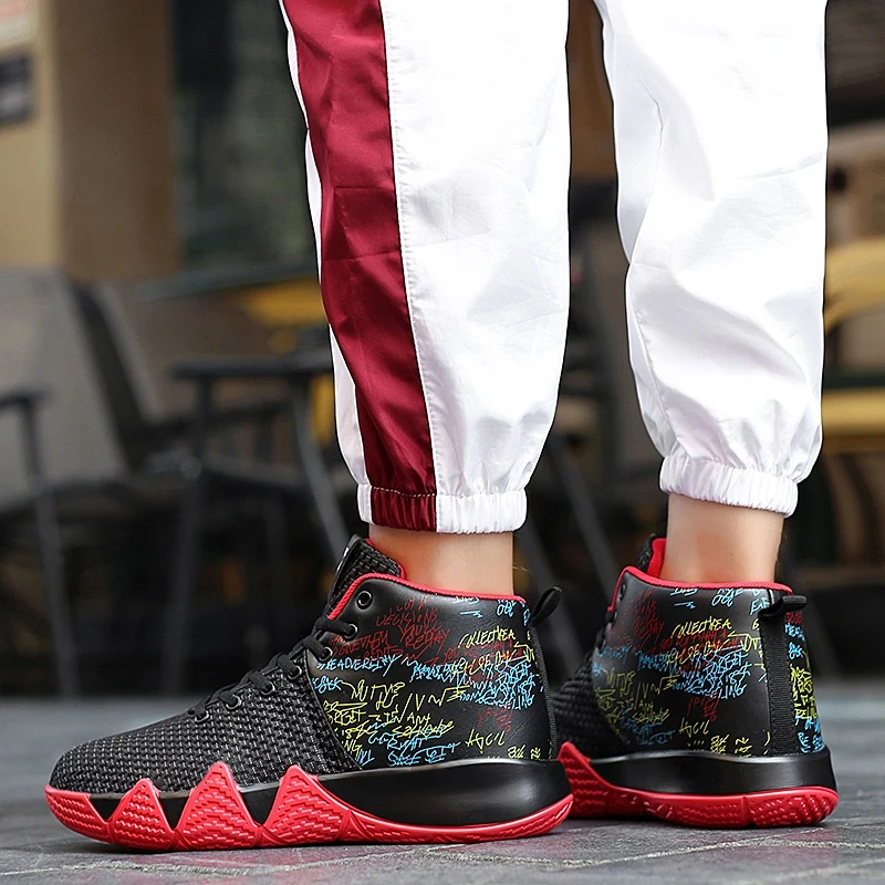 Высокое качество Jordan баскетбольные кроссовки для мужчин Kyrie 4 обувь с высоким берцем удобные баскетбольные спортивные кроссовки Ботильоны zapatillas hombre