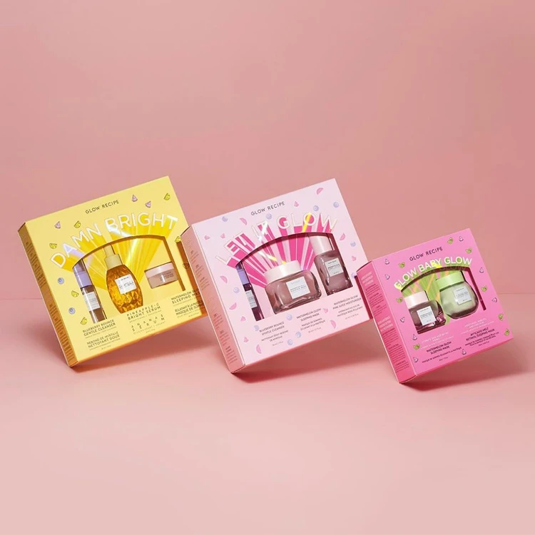 Custom Logo Printed Luxury Pink Cardboard Skincare Drawer Sliding Gift Box Packaging For Cosmetic 3
