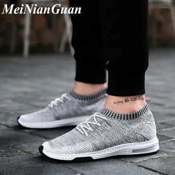 

Breathable Sneakers for Men Shoes Sport Slip-on Running Shoe Lightweight Sports Shoes Men Jogging Shoes Fly Weaving Trainers B8