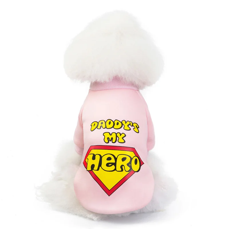 12 цветов, осенне-зимняя одежда для собак, теплая куртка для собак, толстовка для маленькой собаки, пальто для чихуахуа, одежда с Мопсом, зимняя одежда для собак, Ropa Perro - Цвет: Pink Hero