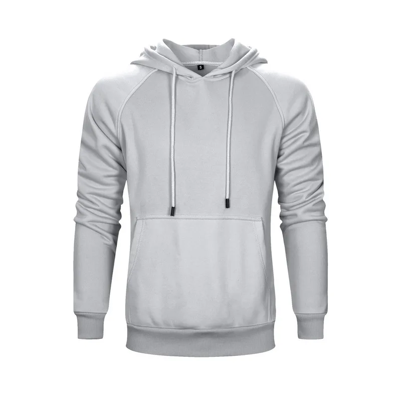 Lightgray FALIZA, новинка, Осенние теплые флисовые толстовки, мужские толстовки, зимние плотные толстовки, одноцветные, в стиле хип-хоп, уличная толстовка, Мужская одежда, WY18 - Цвет: Lightgray