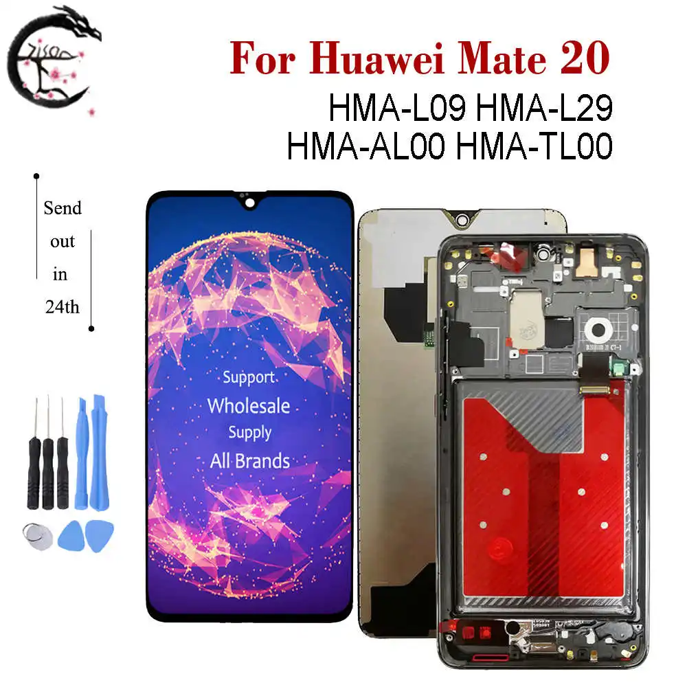 ЖК-дисплей с рамкой для huawei mate 20 Full lcd mate 20 HMA-L09 HMA-L29 HMA-AL00 TL00 дисплей сенсорный датчик дигитайзер сборка