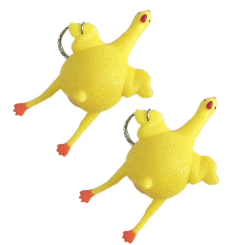 stress ball brain 1Pc Novelty Gift Gag Chicken Keychain Toy for Kids Adults Realistic Chicken Prop Set Prank Trick Toy Squeeze Pinch Pendant mesh stress ball