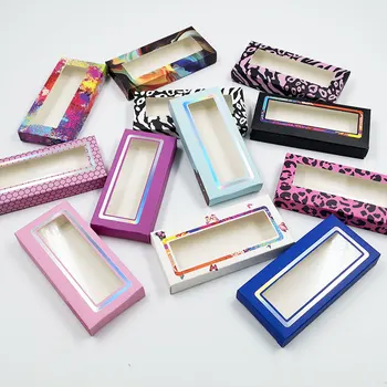 

Iflovedekd 50/100/200box eyelash packaging for eyelash package paper box 25mm Mink Eyelashes Wholesale Various Color Paper