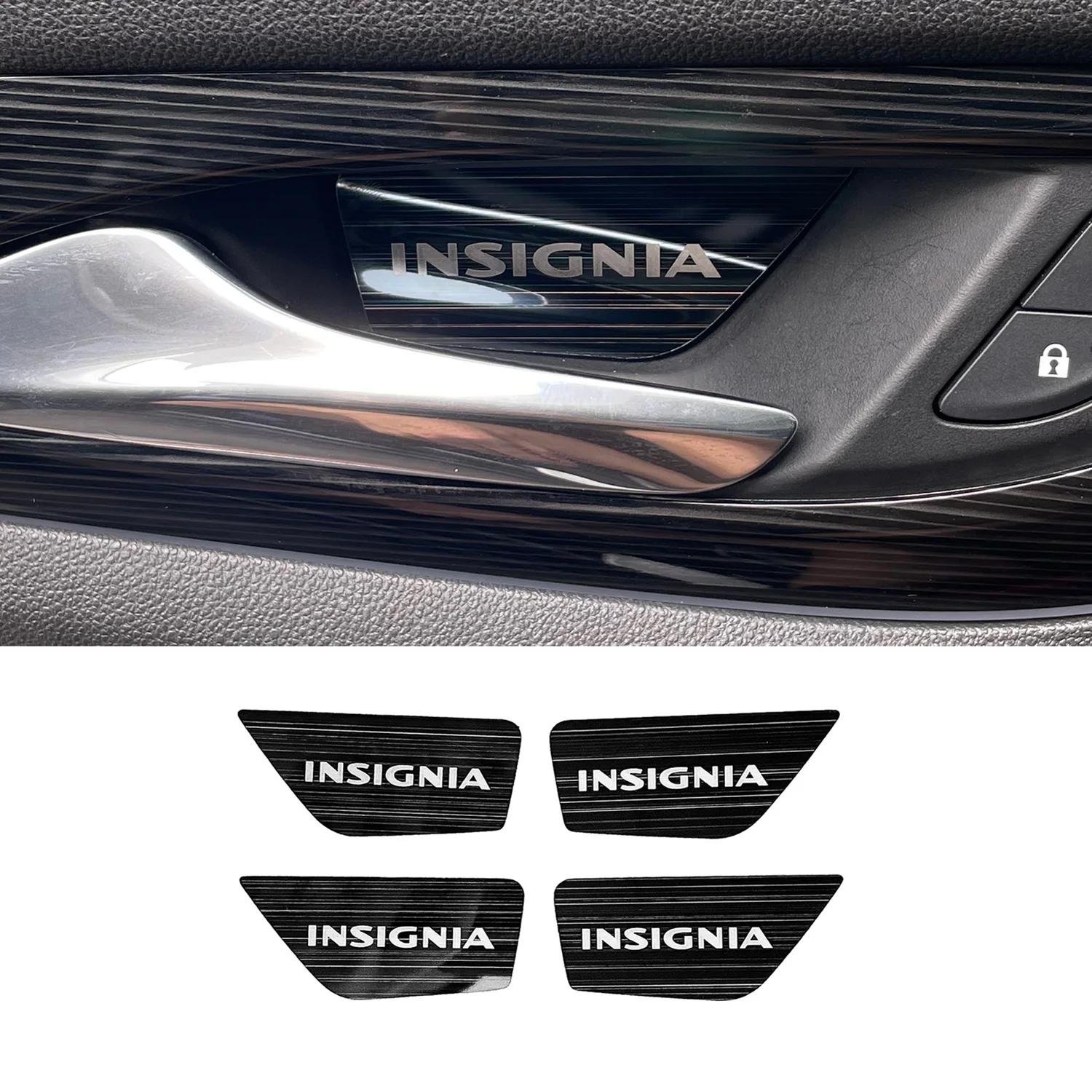 4 шт. декоративные наклейки на дверную ручку салона автомобиля Opel Insignia Vauxhall 2017 2018