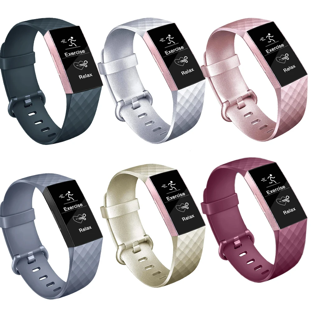 Baaletc 6-pack для Fitbit Charge 3 TPU ремешок для умных часов браслет Зарядка 3 наручный ремешок на замену спортивный ремешок для Fitbit Charge3