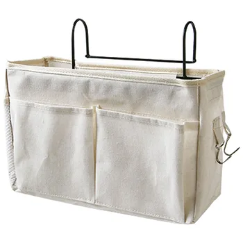 

Organizer Multi Pocket Dorm Room With Hook Large Capacity Bedroom Home Bedside Hanging Storage Bag Solid Simple Save Space Cloth