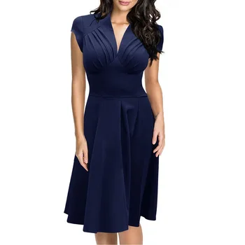 

Daily suit OWLPRINCESS new 2020 waist deep V big swing yard dress ladies summer dress