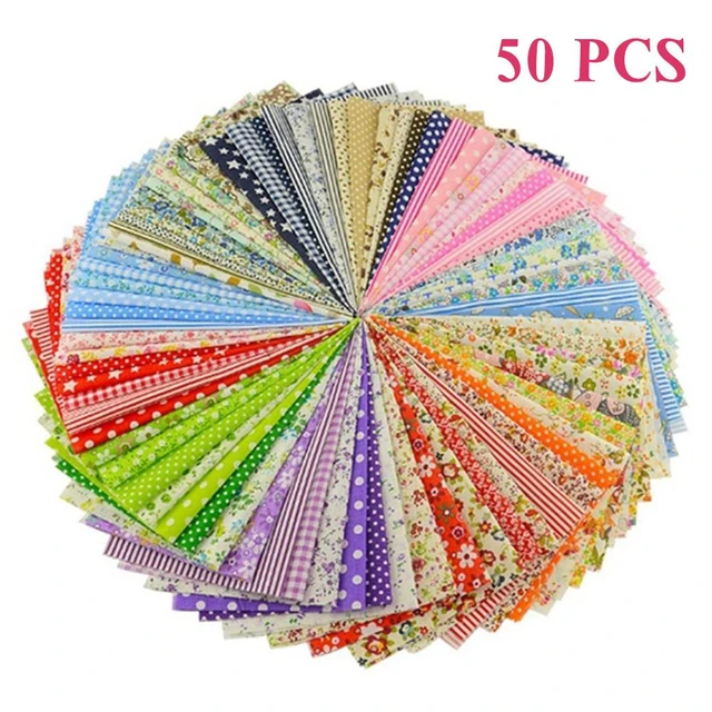  50 Pcs 10 x 10 Inch Cotton Fabric Square Fabric Quilting Sewing  Patchwork Fabric Bundles for DIY Craft Sewing Clothing (Stylish Style) :  Arts, Crafts & Sewing