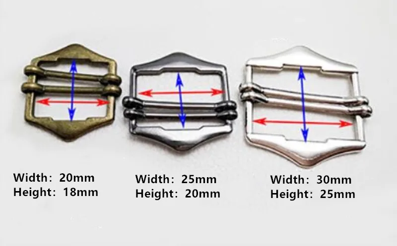 5/10/20Pcs 20/25/30/40mm Metal Buckle Backpack Double Pin Slider Hook  Webbing Adjustment Buckles Coat Belt Clip Clasp Accessory