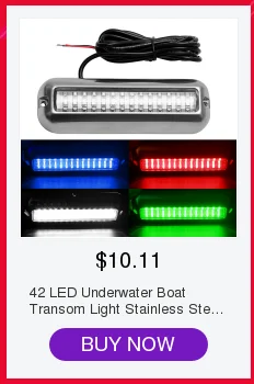 12V 27/42 светодиодный подводная лодка транца светильник морской Нержавеющая сталь под водой понтон Водонепроницаемый лампа белый/синий/зеленый/красный
