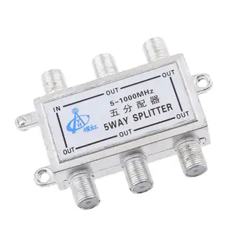 

Aluminum Alloy 5 Way Ports PCB High Performance MATV/ CATV Coaxial Cable Splitter for Satellite TV Antenna Signals 5-2050MHz