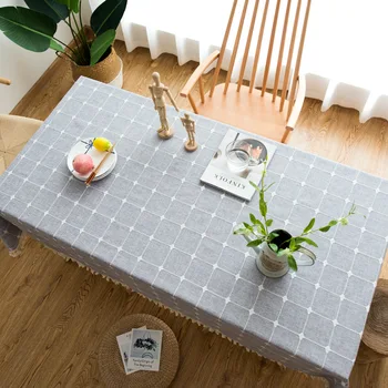 

Linen Tablecloth Dining Table Cloth Clothes Cloths Desk Cover Rectangular for Table Decoration Manteles De Mesa Rectangular