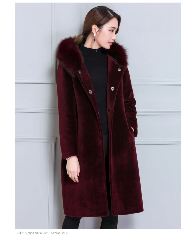 Зимние пальто с капюшоном Женское пальто с длинным рукавом из шерсти Feminino Casaco женский кардиган из кашемира WS70