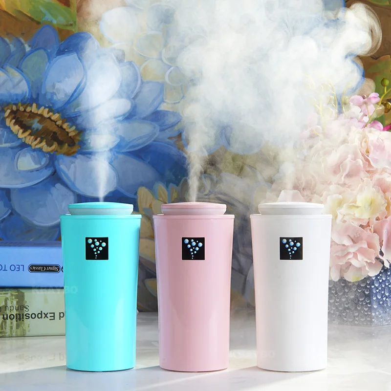 KBAYBO 230ML Mini Car Diffuser Ultrasonic Air Humidifier USB Diffusers Mist Maker with LED Lights Car Humidifier for Home Office