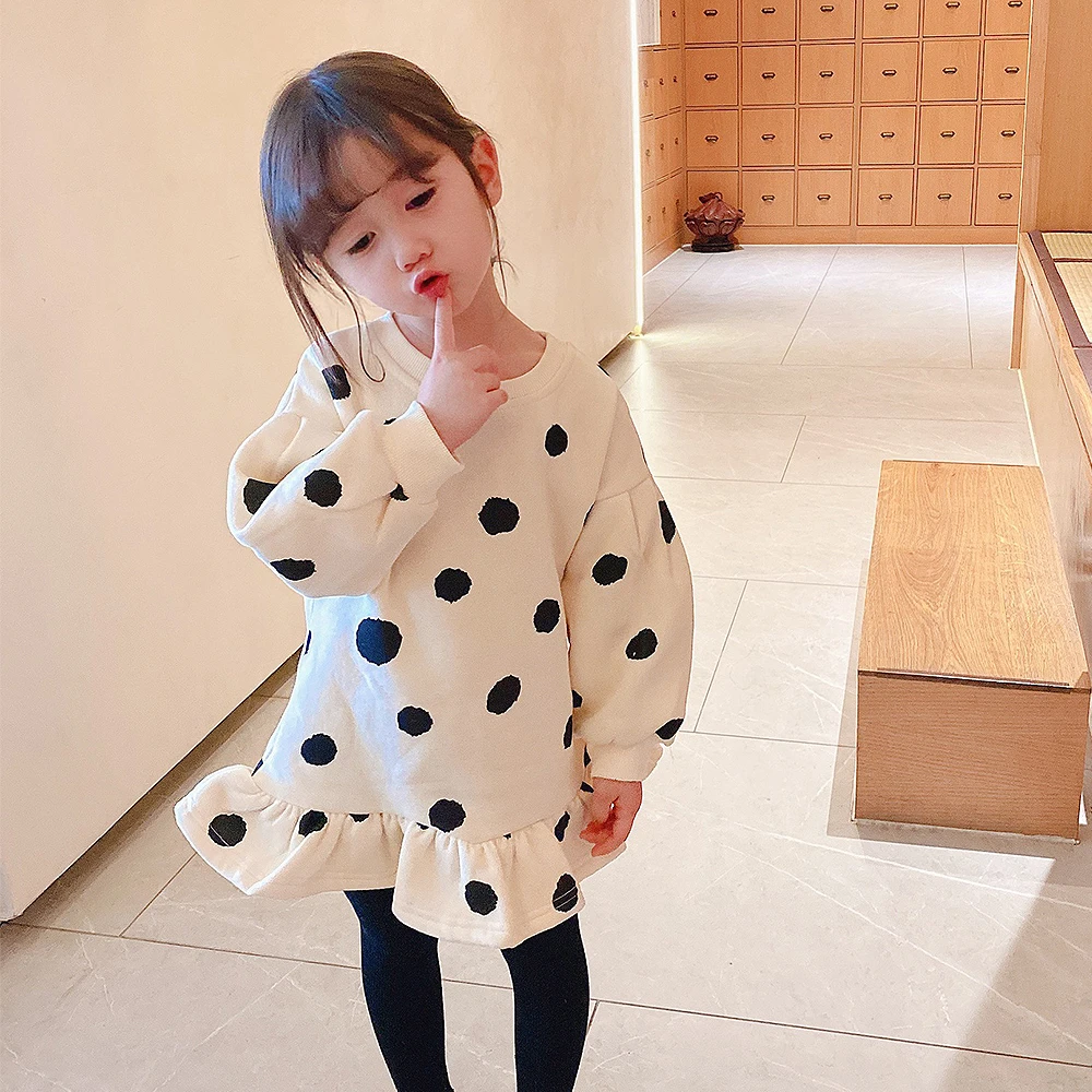 

2020 Autumn/Winter new Product Girl Version Dress Skirt Middle Child Lotus Leaf Bottom Skirt Girl Clothes Dresses For Girls