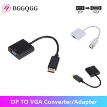 DP a VGA adaptador DisplayPort DP a VGA macho a hembra Cable DP a VGA Convertidor para PC ordenador portátil Monitor HDTV para proyector