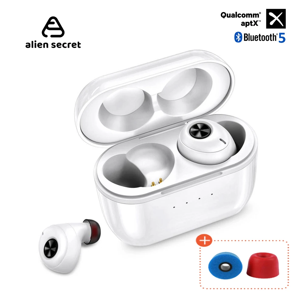 Estrangeiro segredo tws bluetooth v5.0 fones de ouvido sem fio cvc8.0 cancelamento ruído esporte qualcomm chipset aptx tws +