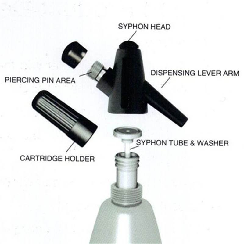 Soda Siphon Wine Making 1Ltr-Make Sparkling Water for Mojitos,Gin Fizz Cocktail and Wine Spritzer Bar Tool