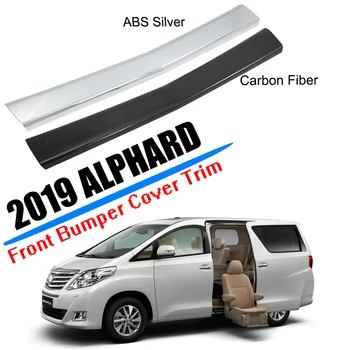

Car Styling Fit for 2019 2020 Toyota Alphard Front Bumper Decoration Molding Trim Cover ABS Plastic Carbon Fiber Car Accessories