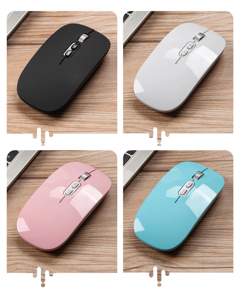 Мышь Bluetooth 7 цветов 2 4 ГГц 1600 DPI беспроводная мышь USB режим перезаряжаемая