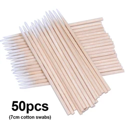 Glitter Eyelash Mascara Wands - 50 Disposable Pink & White Crystal Brushes (7cm pointed swabs)