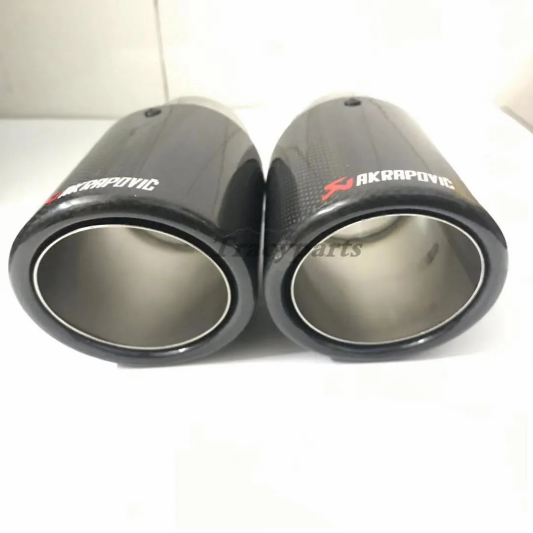 1 шт. Akrapovic гладкая ткань Глянцевая углеродная выхлопная система глушитель обычный наконечник хвостовые трубы универсальные прямые из нержавеющей стали