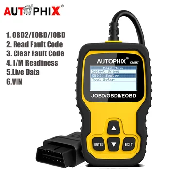 

Autophix OM127 OBD2 Code reader Engine ODB2 Scan Tool Live Data OBD2 Scanner JOBD EOBD OBD 2 Auto Scanner Car Diagnostic Tool