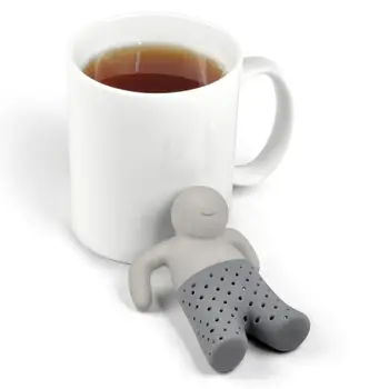 

1PC Silicone Tea Strainer or infuser mug Little Man Tea Herb Infuser for Filter Brewing Making Tea mug
