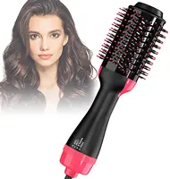 Brosse à air chaud 3-en-1 : Sèche-cheveux, volumateur et générateur d'ions négatifs pour lisser et boucler les cheveux 1