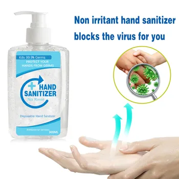 

300 ML Hand Sanitizer Antibacterial Moisturizing Disposable No Clean Hand Sanitizer Gel Alcohol Hand Wash Gel Antiseptic #N