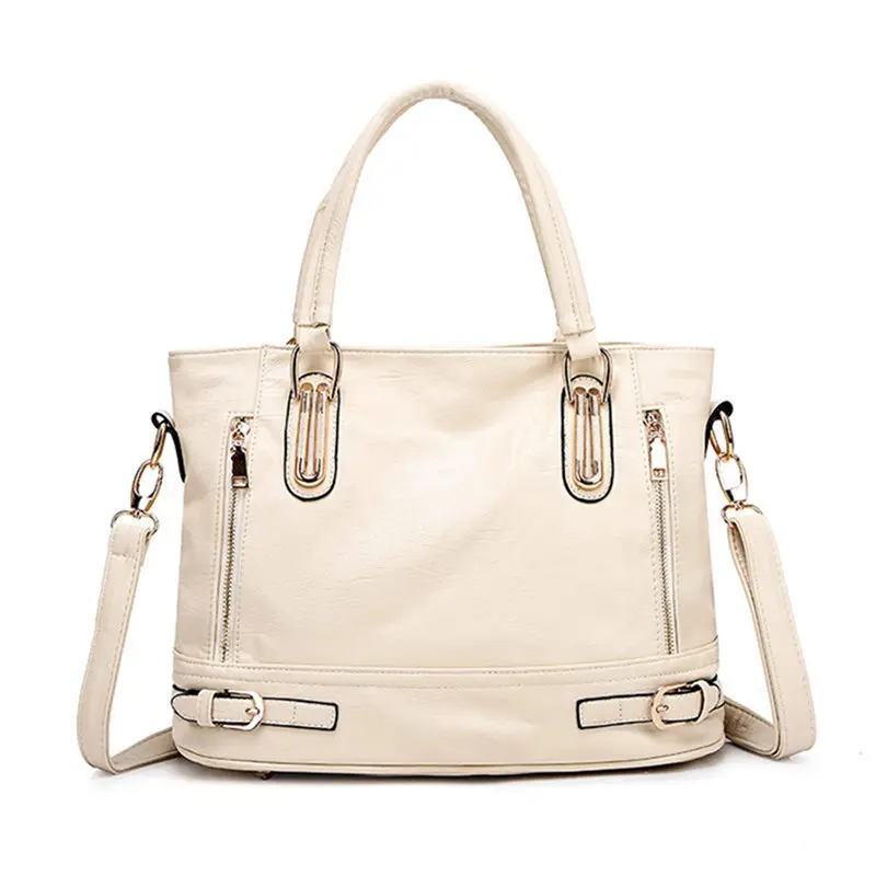 Белая сумка, мягкая кожа, роскошные сумки, женские сумки, дизайнерские сумки, высокое качество, женские ручные сумки, повседневная сумка - Цвет: White