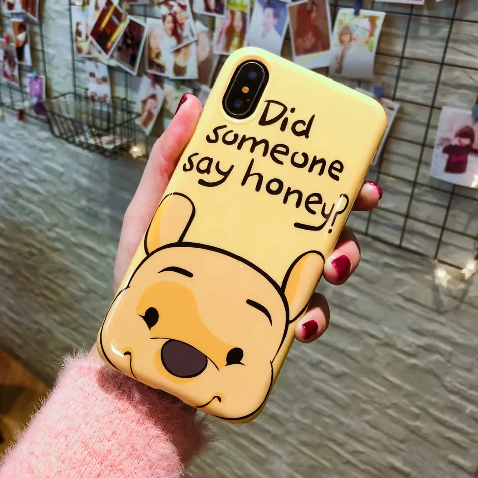 Милый Винни поросенок 360 Полное покрытие защита экрана+ чехол для iPhone 11 Pro MAX XR X XS MAX 6S 7 8 Plus чехол мягкий чехол s Fundas