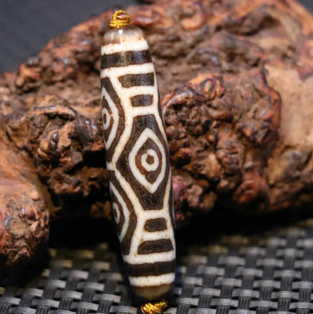 

Big Treasure Magic Energy Tibetan Old Agate 6 Dragon Eye dZi Bead Totem Pendant Amulet 4A A Timestown UPD2126A1