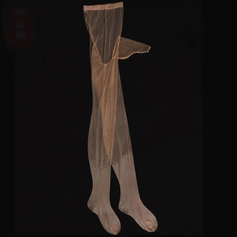 Medias sexys transparentes para hombre, medias con bolsa convexa en U