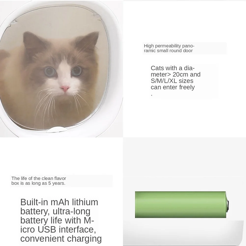 Smart Cat Litter Tray Toilet Box Semi Closed Automatic Deodorization Splash Proof Pet Toilet Box Mobile Phone Control Monitor Smart Cat Litter Tray Toilet Box Semi Closed Automatic Deodorization Splash Proof Pet Toilet Box Mobile Phone Control Monitor