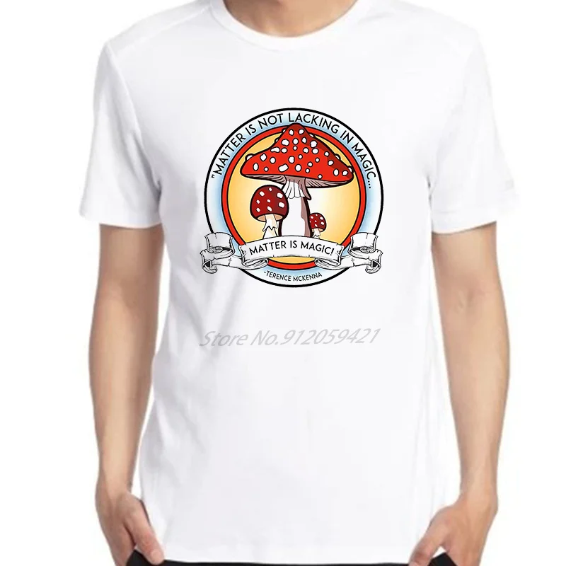 

Fashion Terence Mckenna Magic Mushroom Psychedelic Acid Unisex Graphic T Shirts Summer Short Sleeve t-shirts Men's Clothing