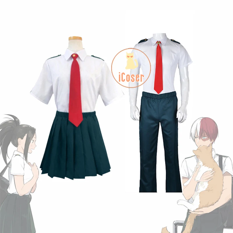 My Hero Academia School Uniform Midoriya Todoroki Bakugo Cosplay Costume Boku No Asui Tsuyu Himiko Toga Dress | Тематическая одежда