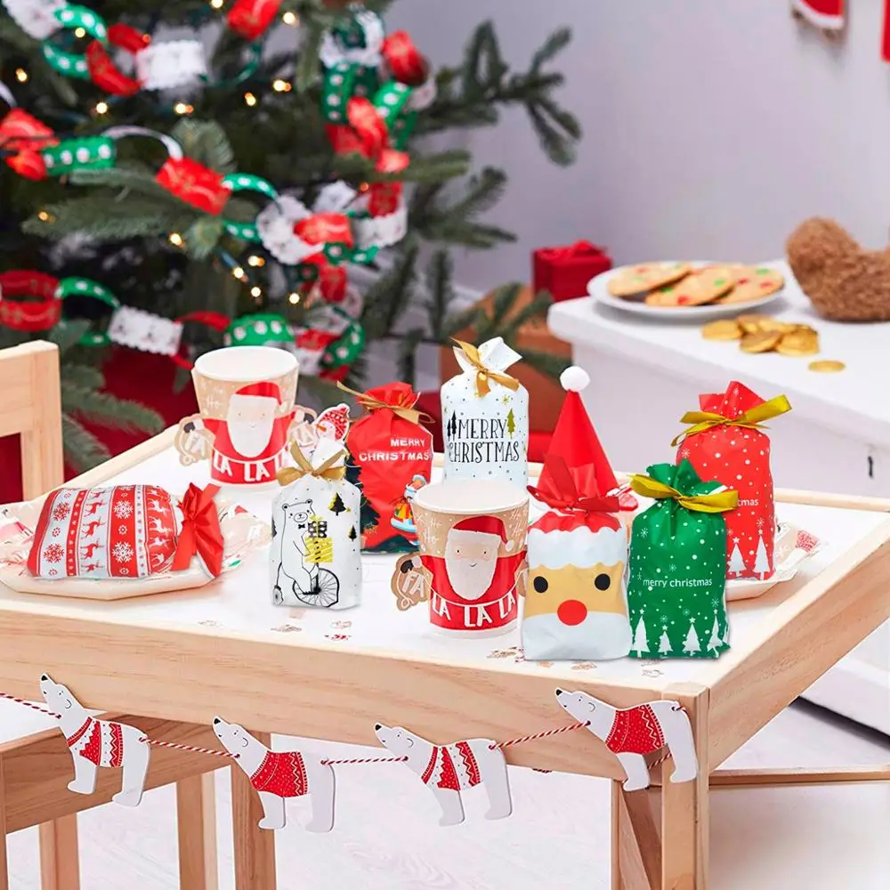 

Plastic Candy Bags Christmas Decorations For Home Products Christmas Gifts Bag New Year Gift Bag For Kids Christmas Ornaments Ch