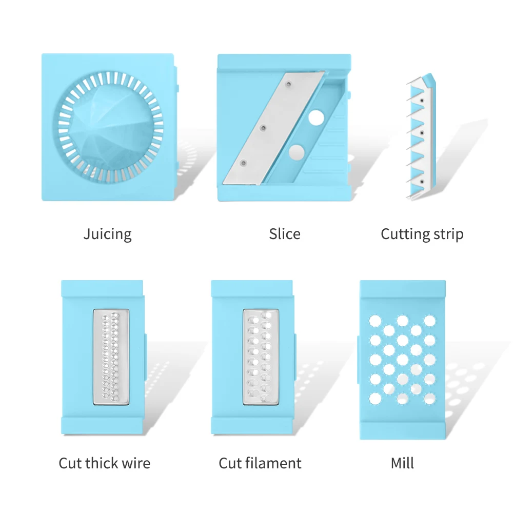 Дамаск ручная терка для овощей с 6 Функция для картофеля моркови нитевидные ленты сыр грейдер соковыжималка для фруктов овощерезка Silcer