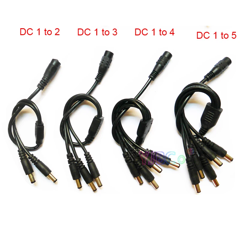 Разъем питания постоянного тока 5 5*2 1 мм кабель гнездо до 2/3/4/5 штекер разделитель