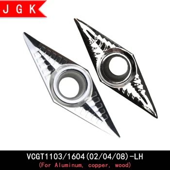 

VCGT VCGT1103 VCGT1604 Turning tool Rhombus insert 02 04 08 lh ak and SVQCR turning tool rod for Aluminum, copper, wood